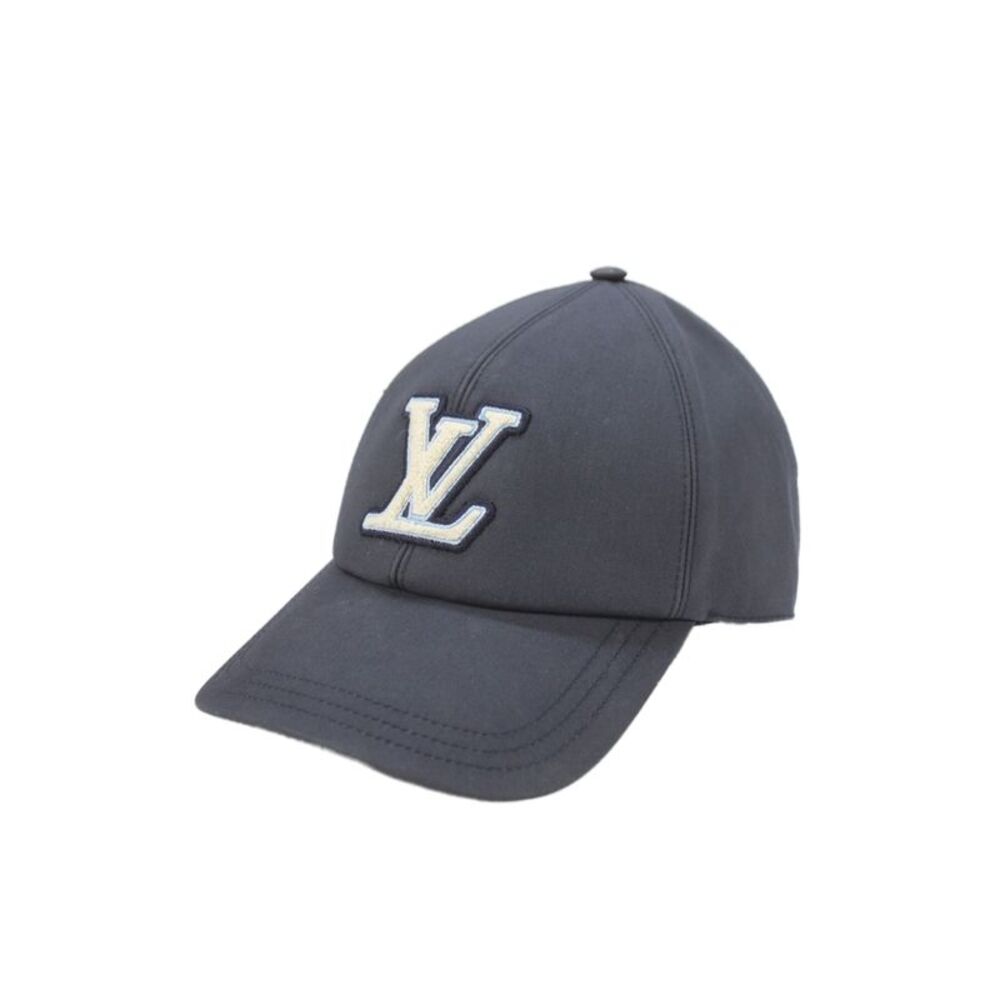 Louis Vuitton Womens Canvas LV Signature Baseball Hat Navy Blue